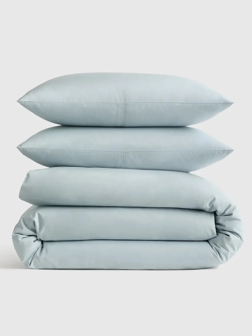 Quince Duvet Cover Set King / Cal King Organic Cotton Percale Light Blue